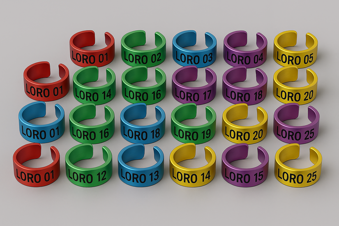 Bird Leg Rings – Easy Identification for Every Bird (25 Aluminum Rings per Set)