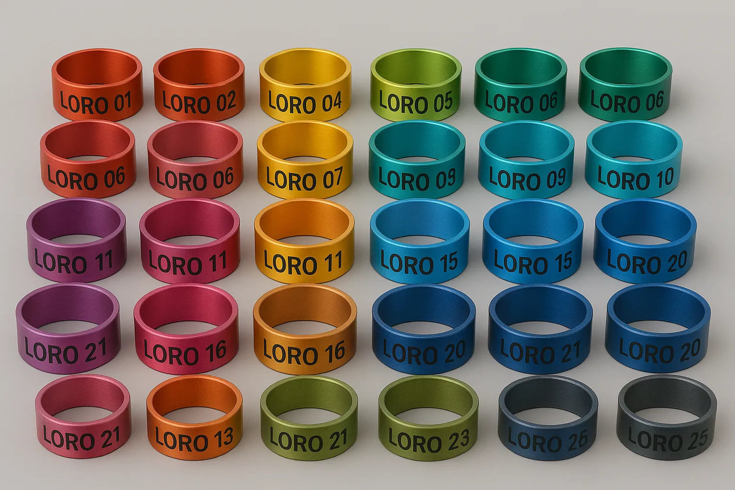 Bird Leg Rings – Easy Identification for Every Bird (25 Aluminum Rings per Set)