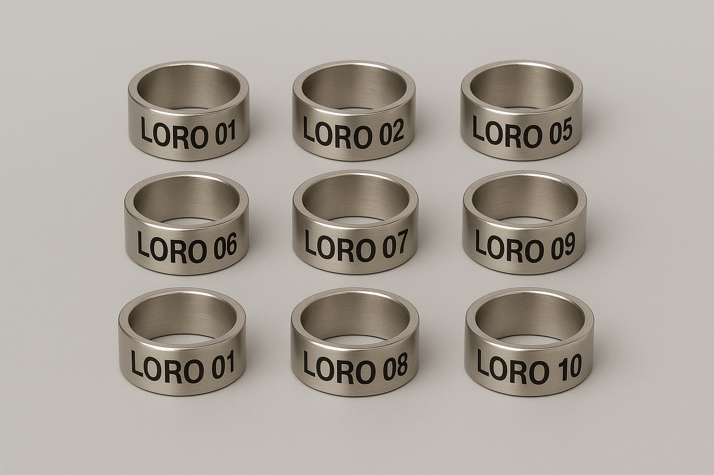 Bird Leg Rings – 10 Stainless steel Rings for large Birds per set