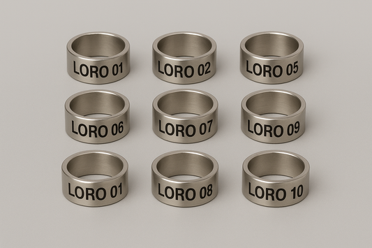 Bird Leg Rings – 10 Stainless steel Rings for large Birds per set