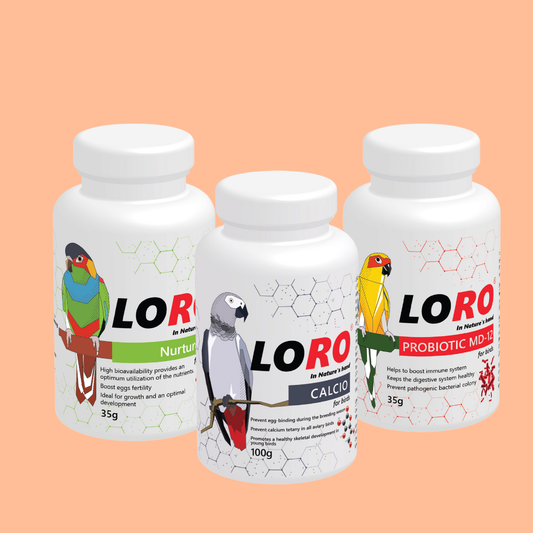 Loro Combo Pack – Probiotics, Vitamins and Calcium for Birds